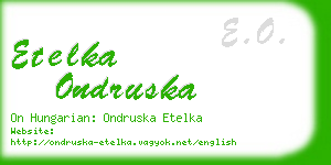 etelka ondruska business card